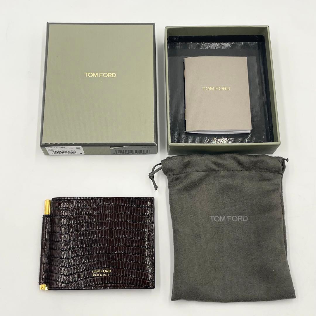 よ*ー様 極上•未使用級✨TOM FORD マネークリップ 折り財布クロコダイル