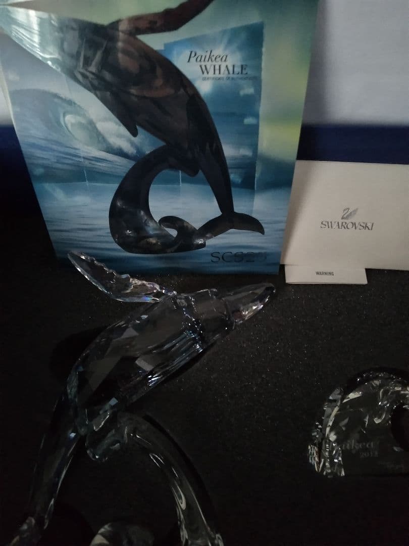 スワロフスキー置物レアー、限定品、【SCS会員限定ザトウクジラ】