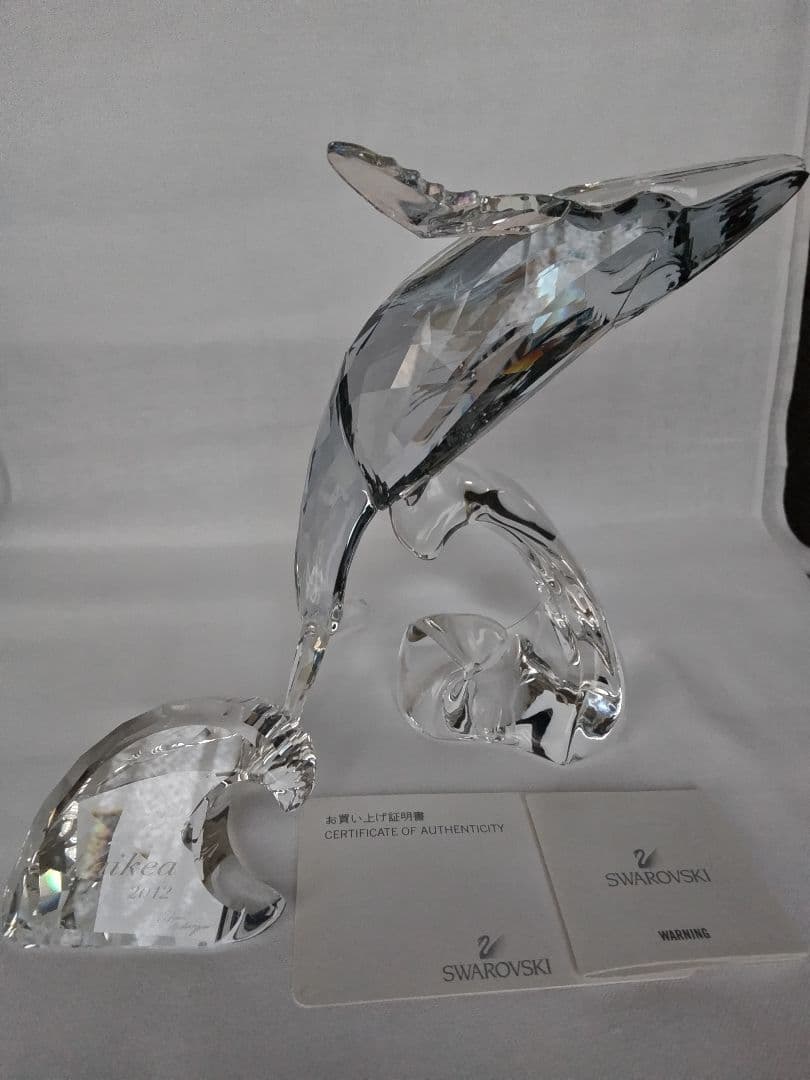 スワロフスキー置物レアー、限定品、【SCS会員限定ザトウクジラ】