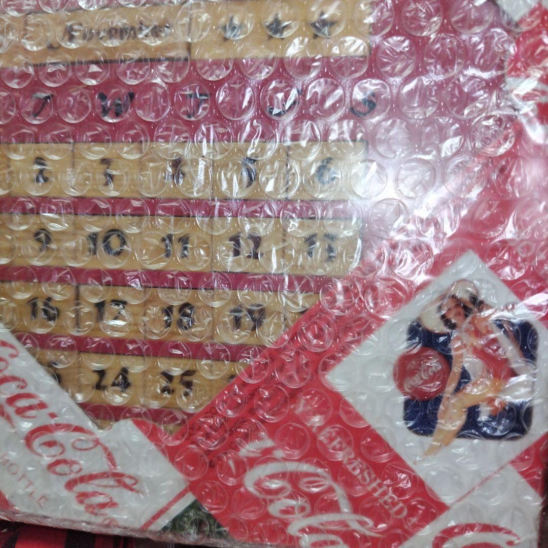 Ｓ★商品Ｎｏ.３７３１★Ｃｏｃａ―Ｃｏｌａグッズ★ネオンライト木製カレンダー新品