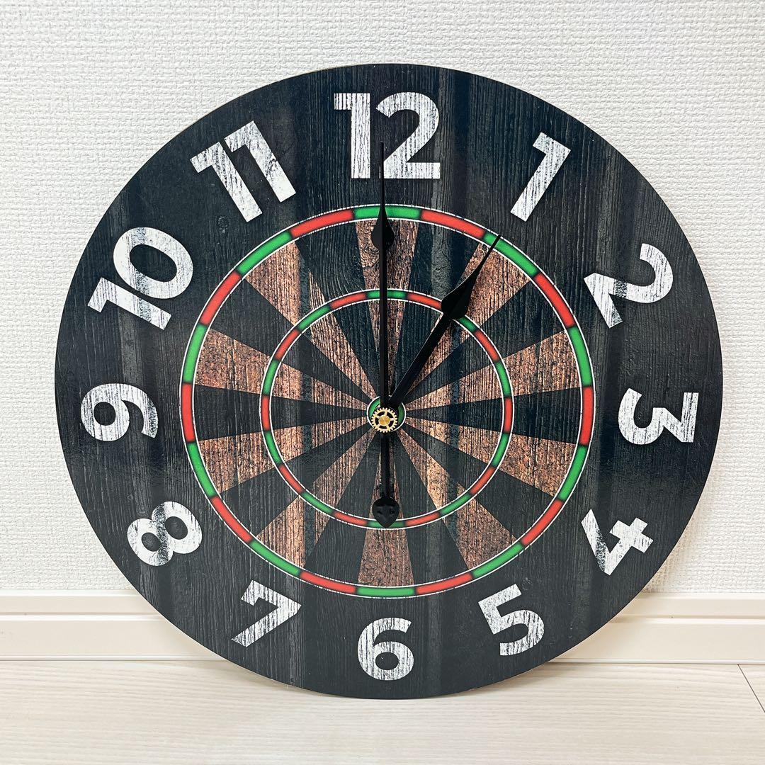 【新品・未使用品】ダーツボード 壁掛け時計 静音 オシャレ