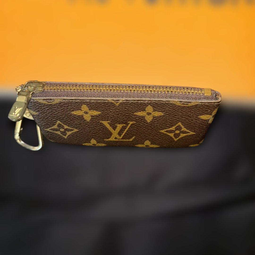 ルイヴィトン　モノグラム　ポシェットクレ　ケース　ブラウン