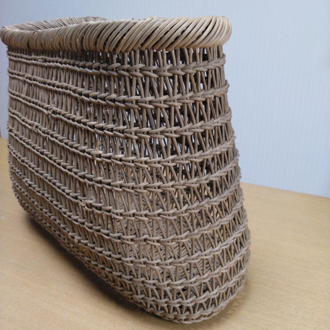 むきあけびかご　あけびづる　 つる編みかご