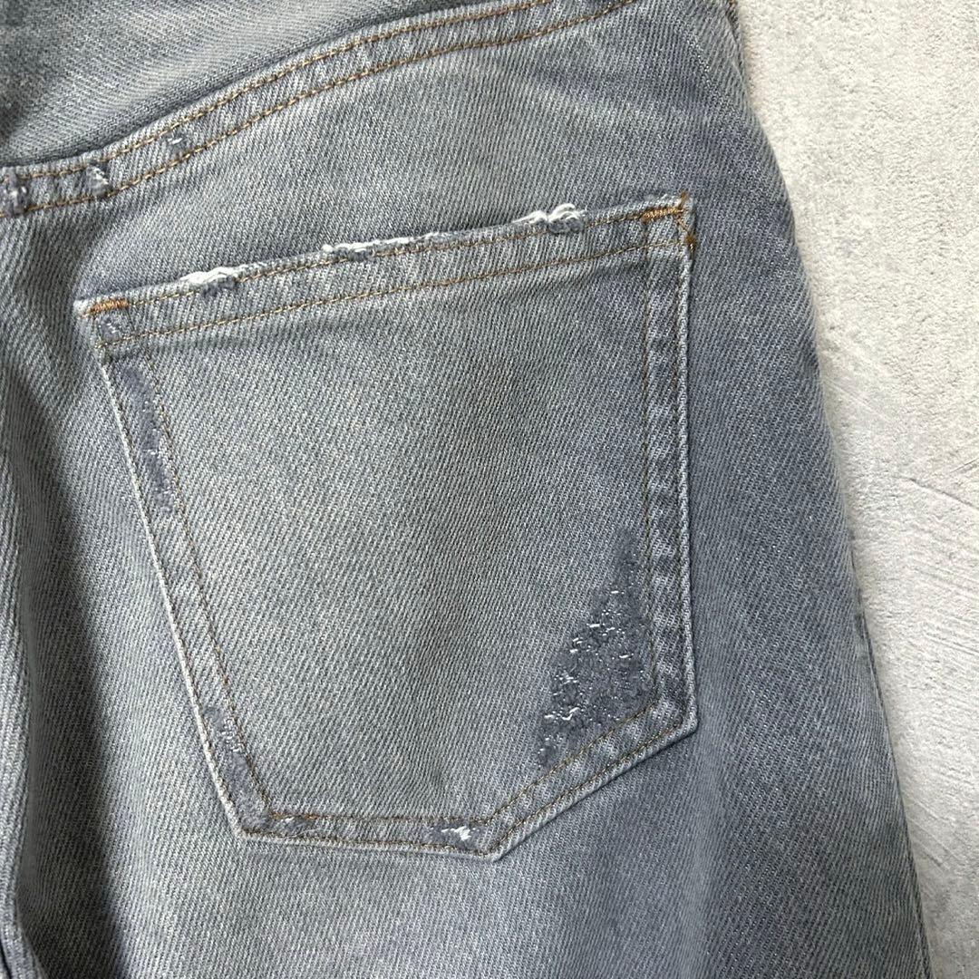 美品 &RC Curensology ユーズドカーヴィーデニムパンツ グレー