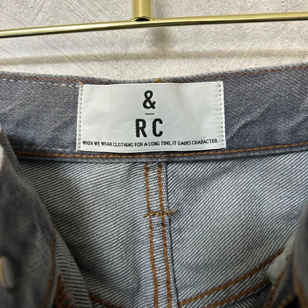 美品 &RC Curensology ユーズドカーヴィーデニムパンツ グレー