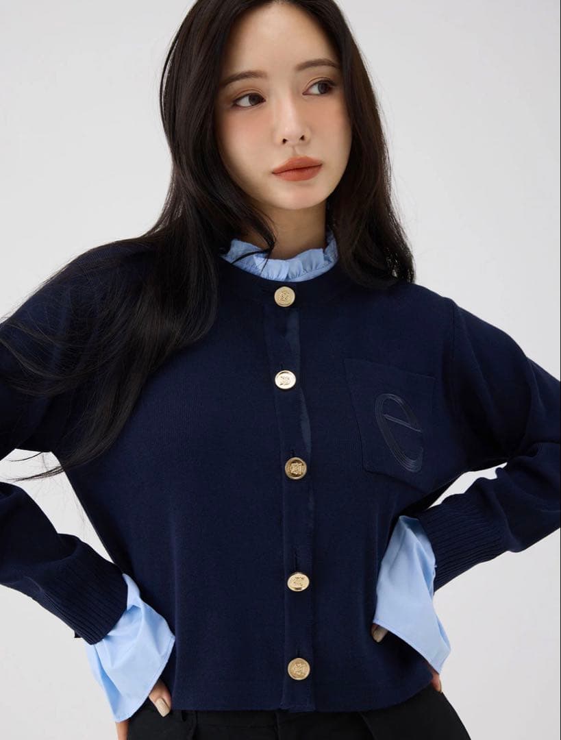 eimy istoire Attached collar ニットジャケット