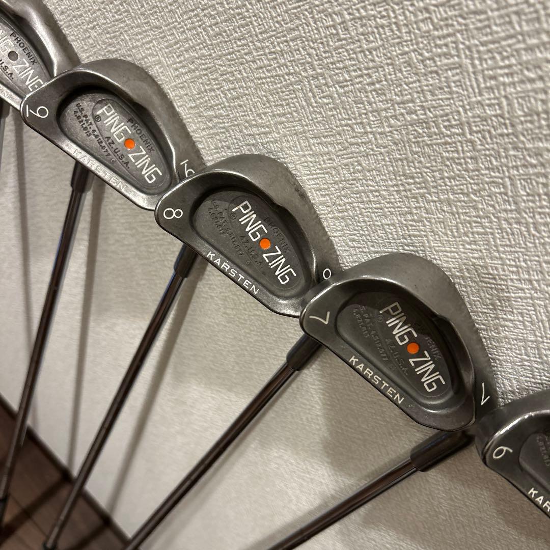 名器PING ZING 4-9.S.W 8本セットKARSTEN オレンジドット