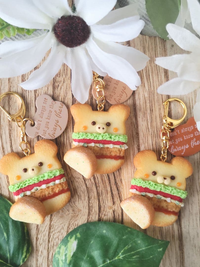 ♡チキン南蛮バーガーCookie♡こぶた　チャーム　フェイクフード