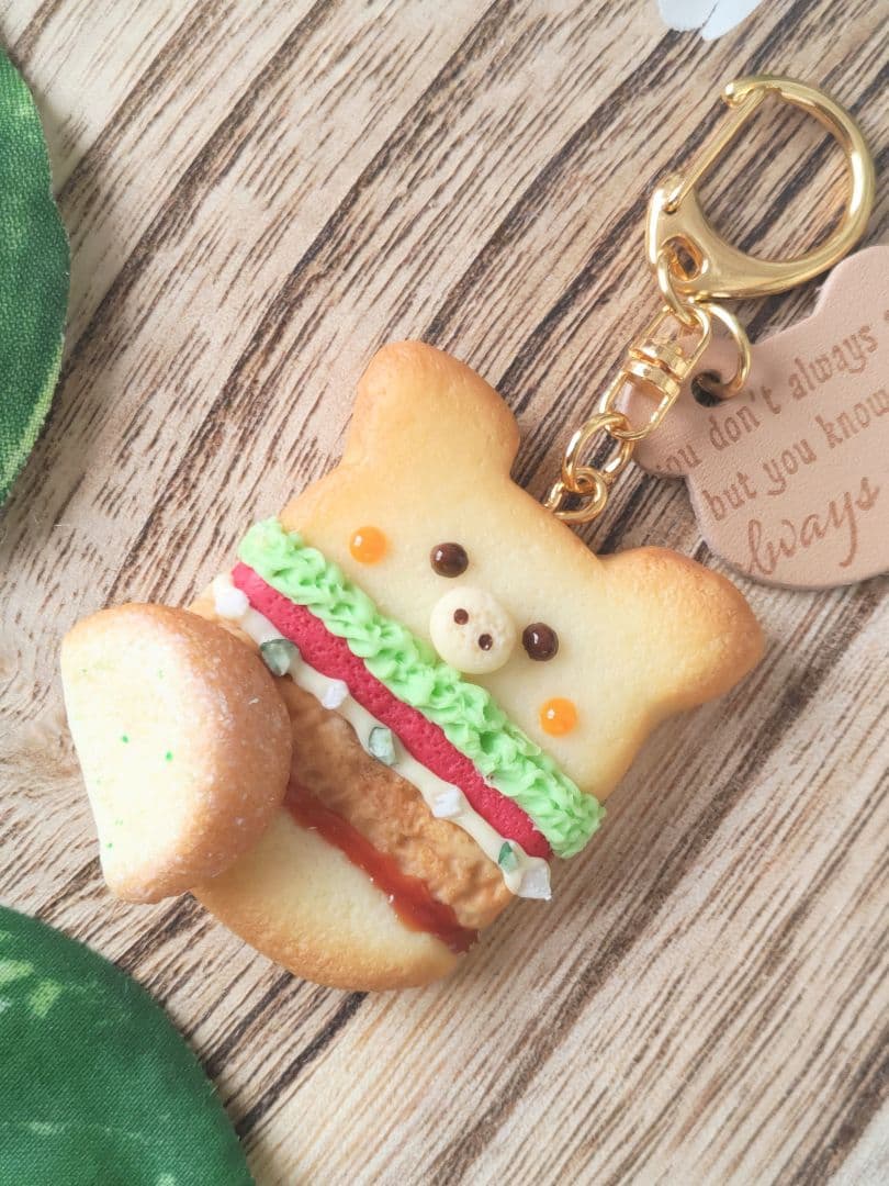 ♡チキン南蛮バーガーCookie♡こぶた　チャーム　フェイクフード