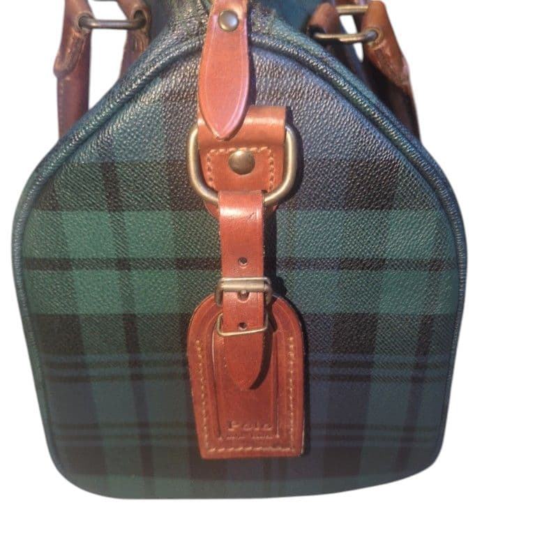 極美品　ポロラルフローレン　ボストン　ミニボストン　レザー　チャーム　PVC