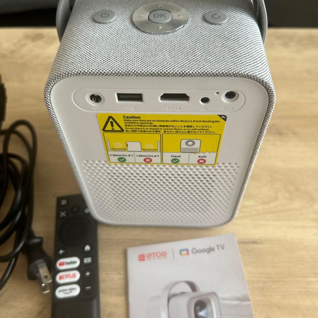 ETOE プロジェクター Google TV搭載 1080p 500ANSI
