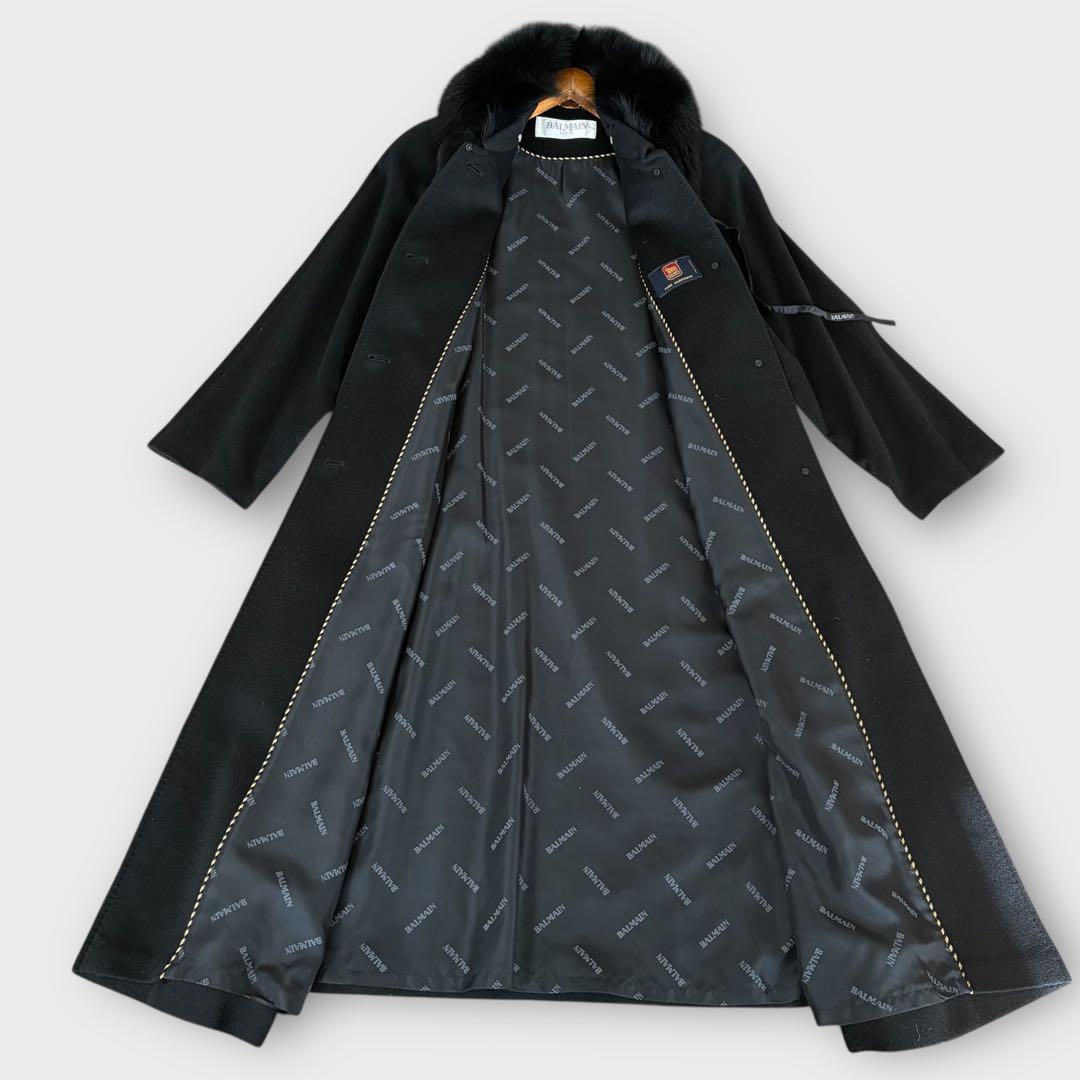 jasmine726シルク ピュアカシミヤBALMAIN ファー コート