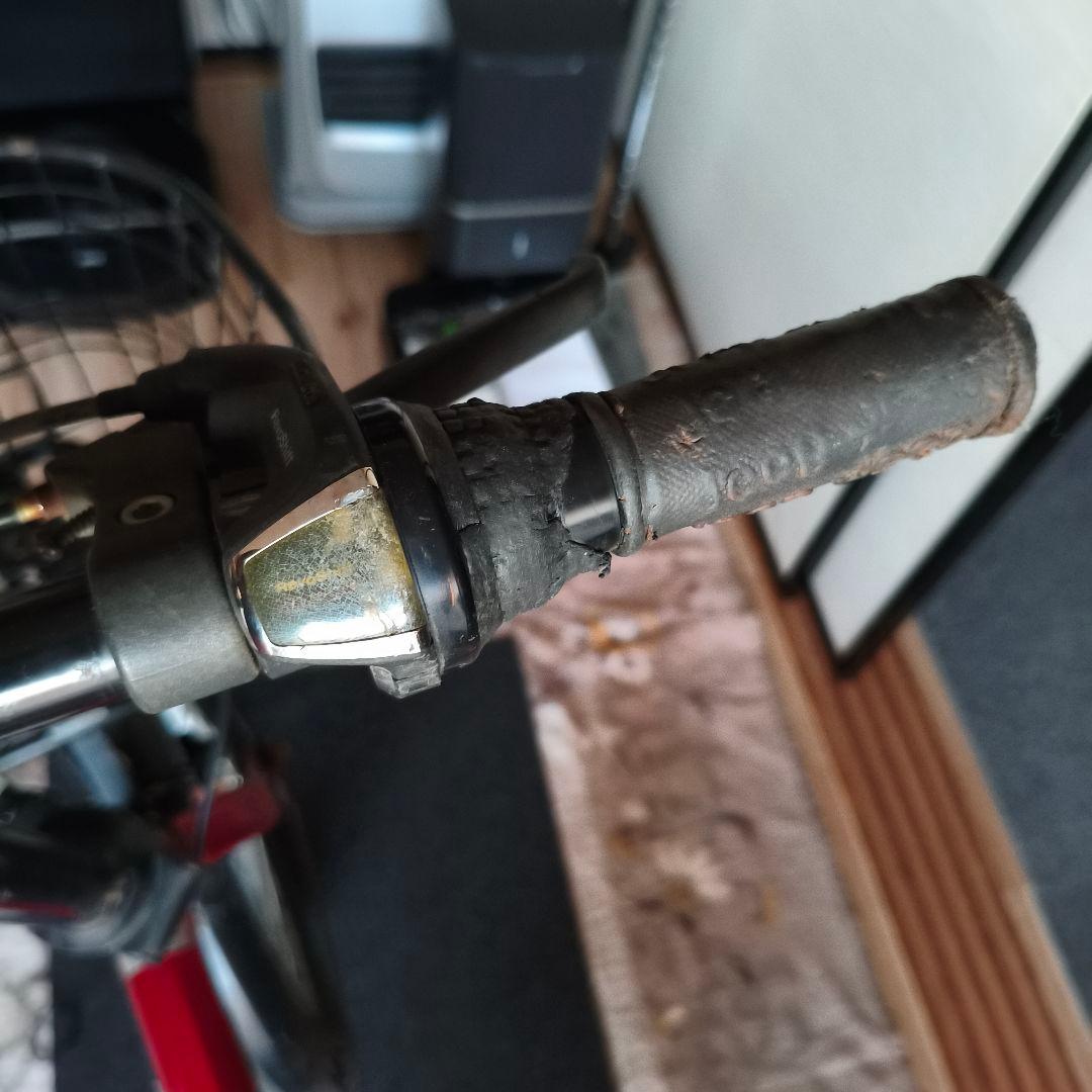 Jeep 折りたたみ自転車 赤 前カゴ付き 6段変速 送料込み