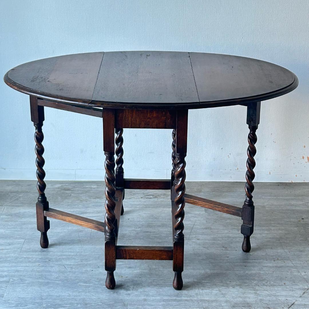 アンティーク 家具 ゲートレッグテーブル 1930年頃 イギリス 英国 382A