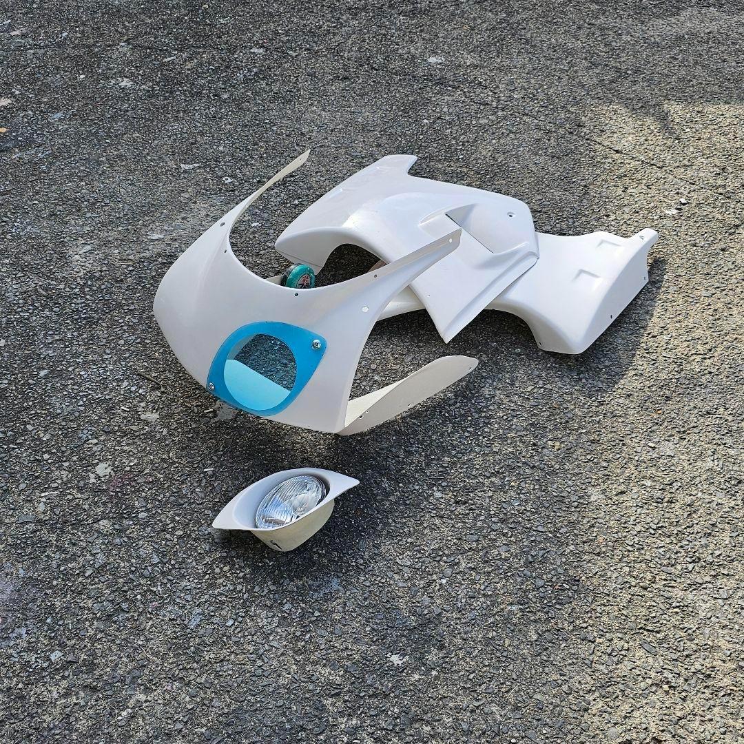 FRP製　NSR50.80用 耐久フルカウル　ブルー　ライト付き