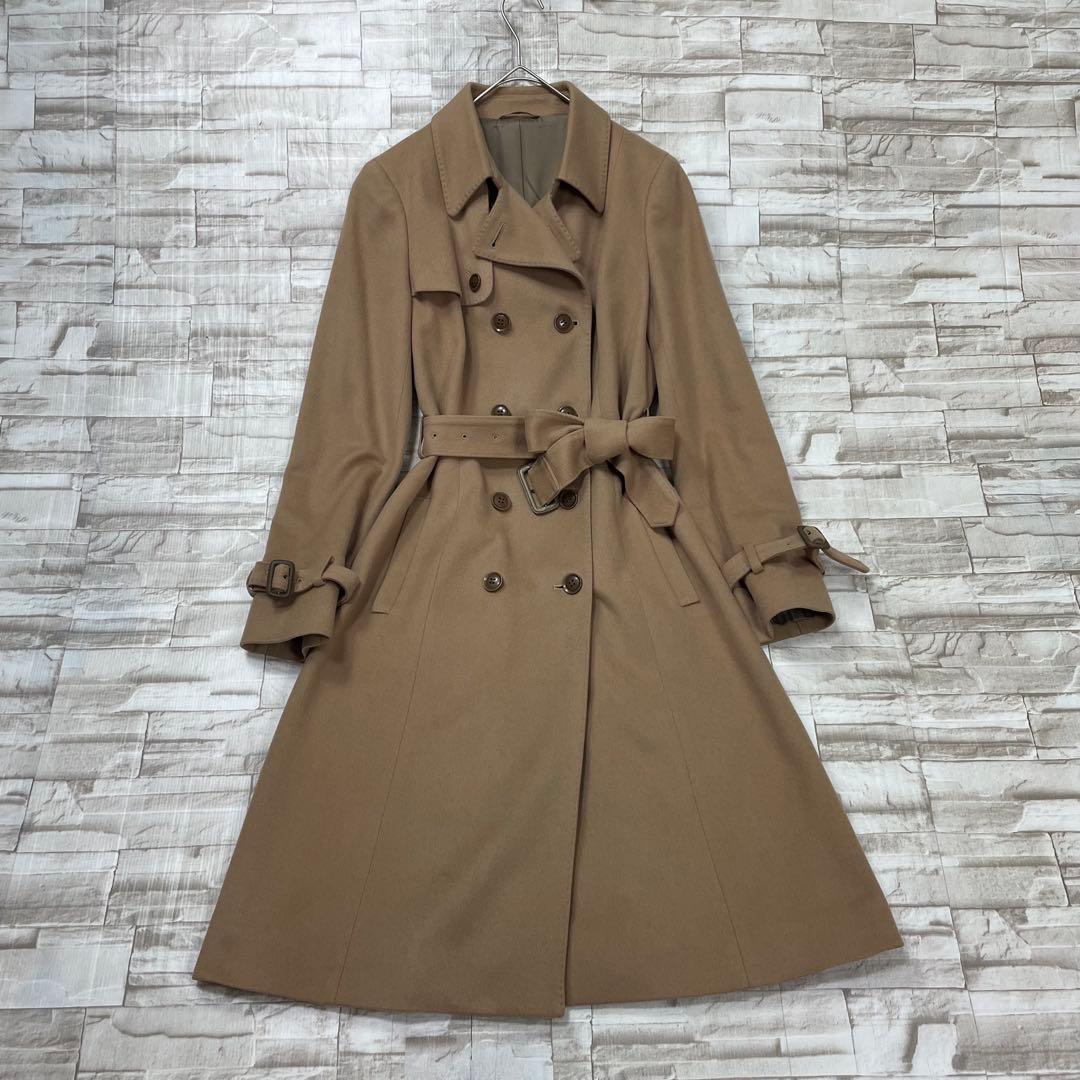 【美品】アナイ★カシミヤ100　ベルト付きトレンチコート　ダブル　キャメル　38