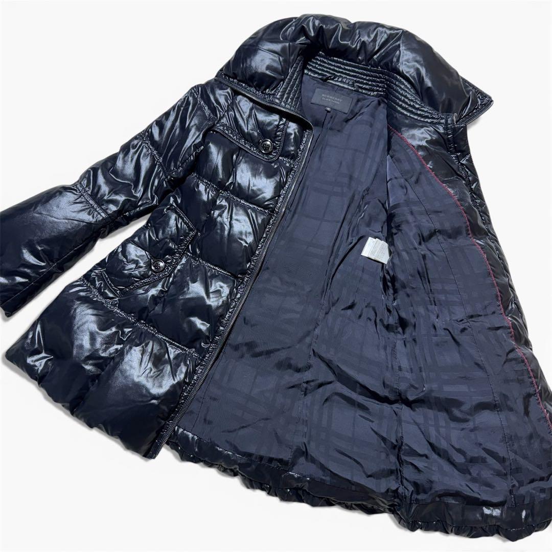 超希少・極美品✨BURBERRY ダウンコート Aライン 光沢 ブラック ノヴァ