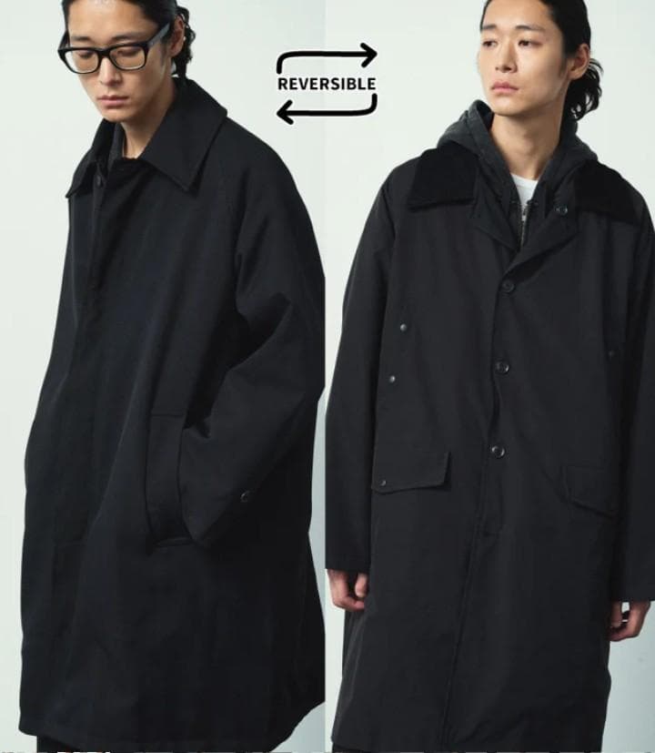 美品 25aw RHYTHR リズル リバーシブル ステンカラーコート N-3B