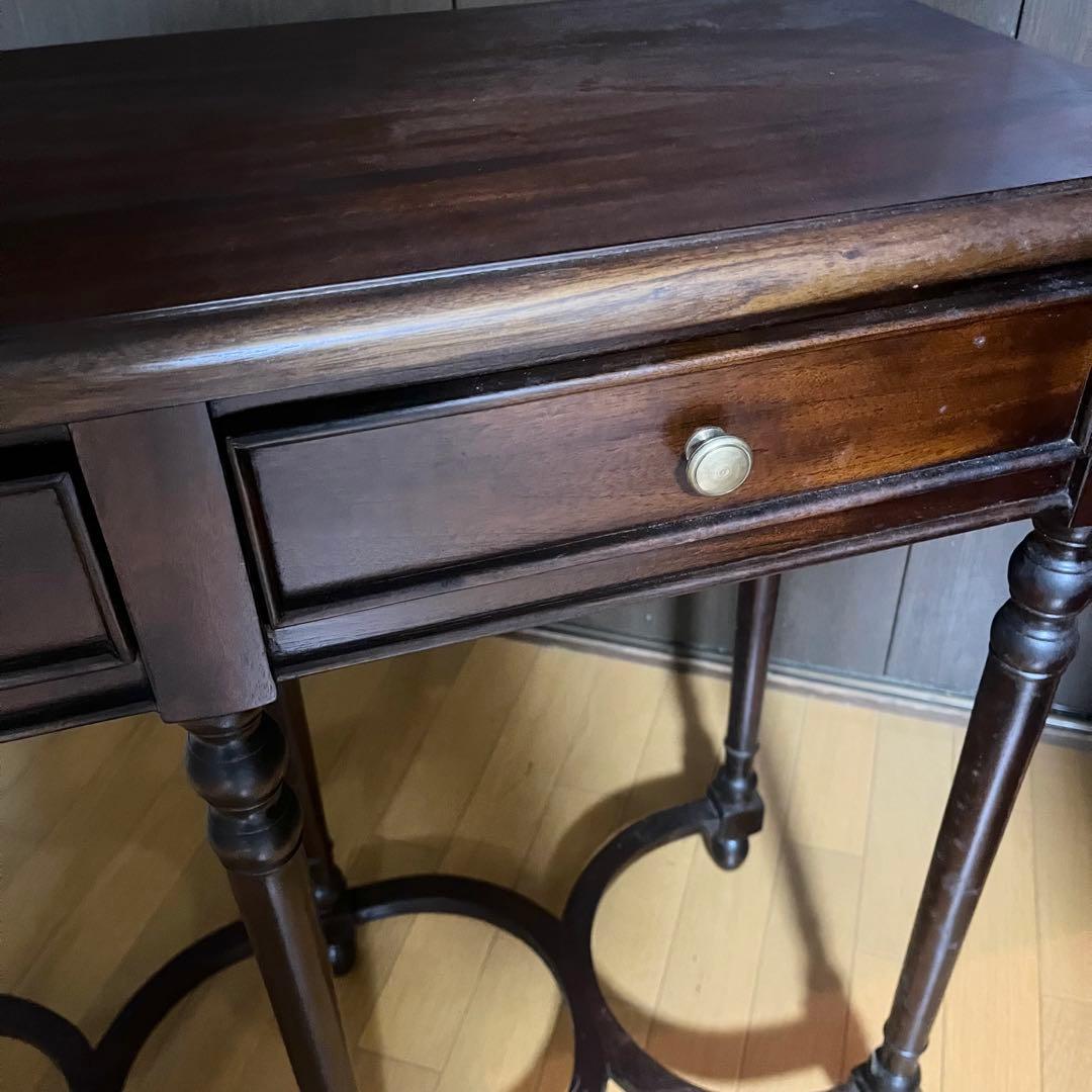 アンティーク家具調 コンソールテーブル アンティーク 飾り台 引出し付 英国家具