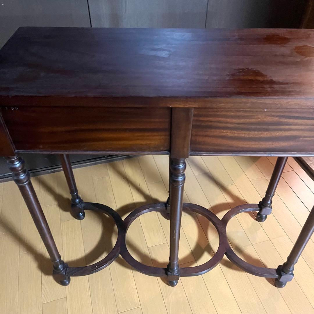 アンティーク家具調 コンソールテーブル アンティーク 飾り台 引出し付 英国家具