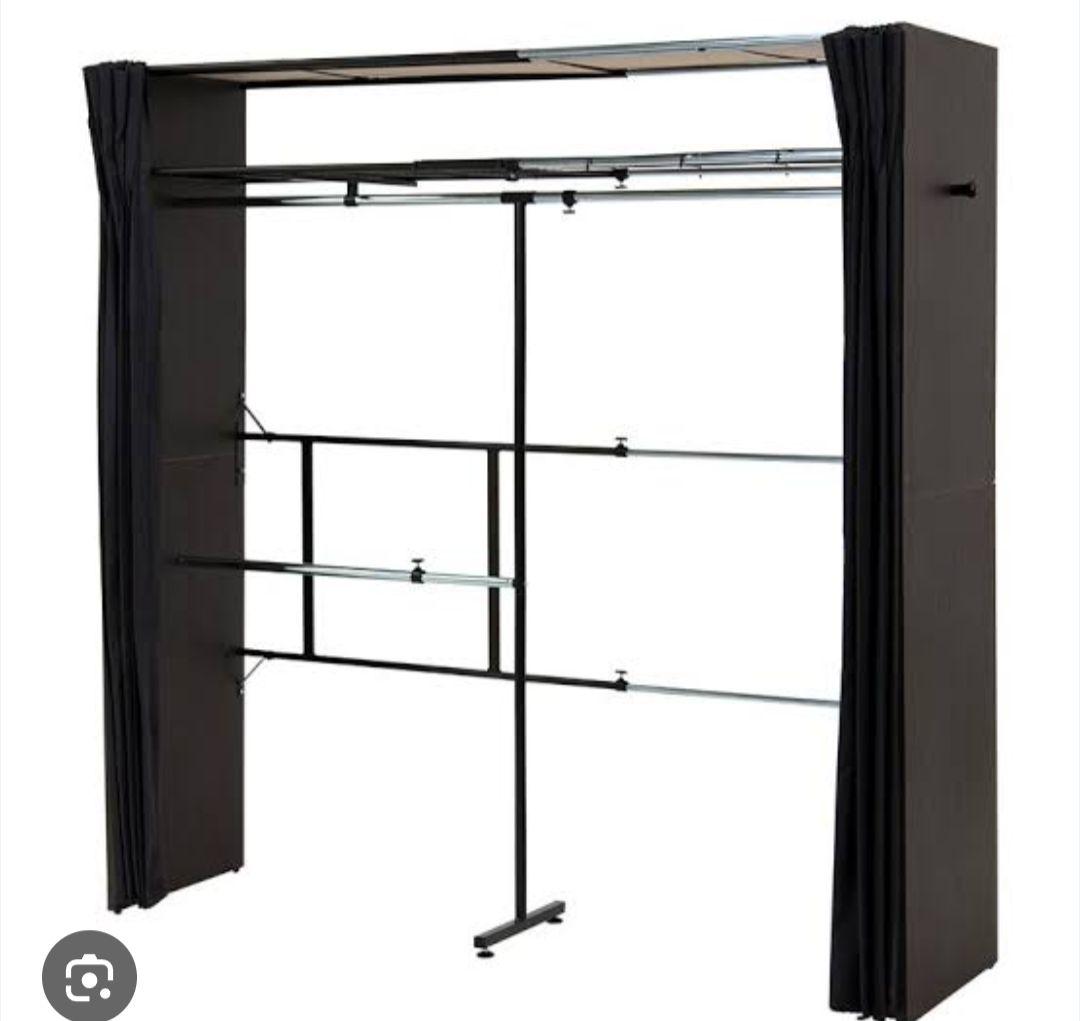 上棚付き伸縮クローゼット　DBR色