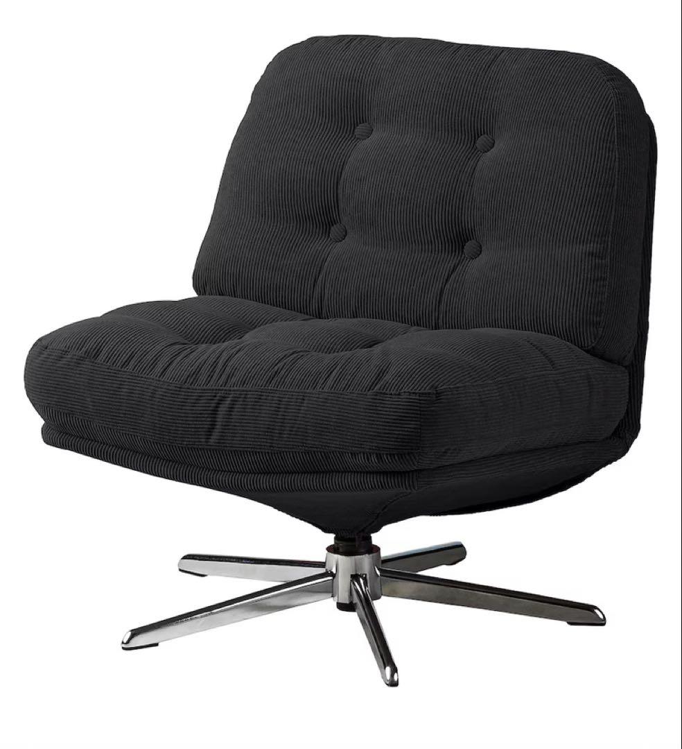 ⭐︎新品未開封イケア　DYVLINGE 一人掛け回転パーソナルチェア ブラック