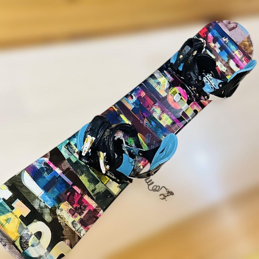 152cmカラフル スノーボード ビンディング付き格安特価初心者おすすめ