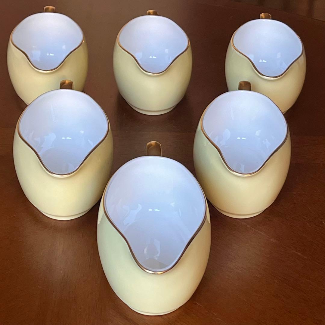 【美品】札幌グランドホテル★色蒔きクリーム風★ソースボート　6個