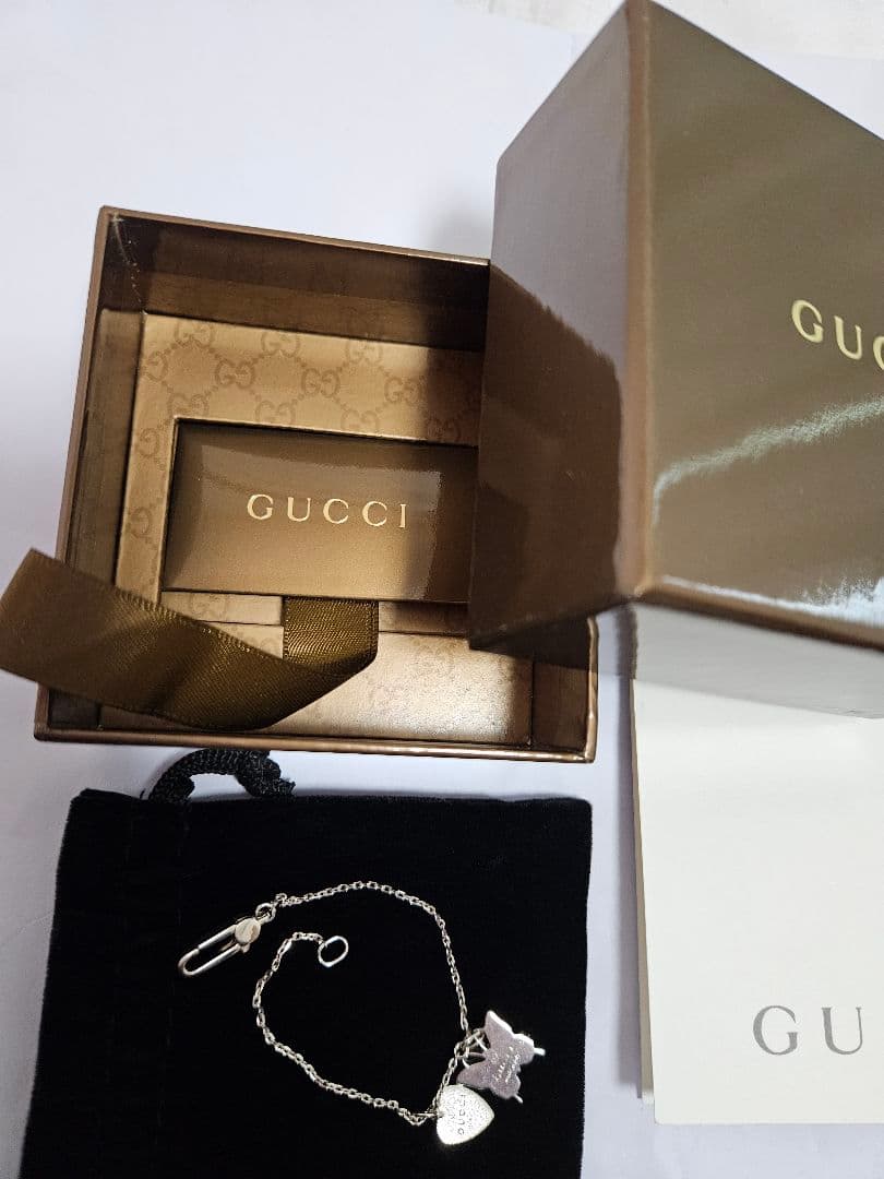 廃盤　GUCCI バタフライ ハート モチーフ ブレスレット SV925