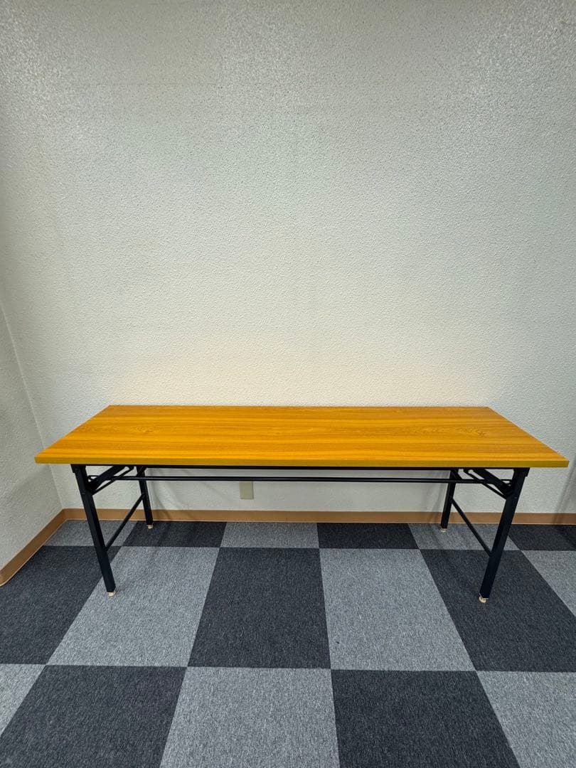 【美品】会議テーブル折りたたみ 棚付き