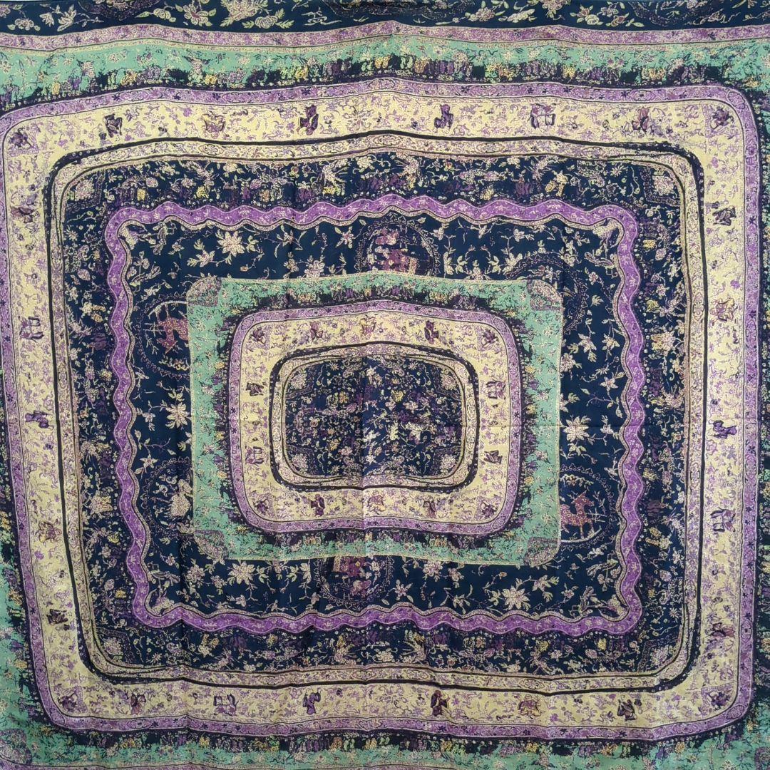 エトロ 大判 スカーフ ショール 50%ウール 50%シルク イタリア製etro