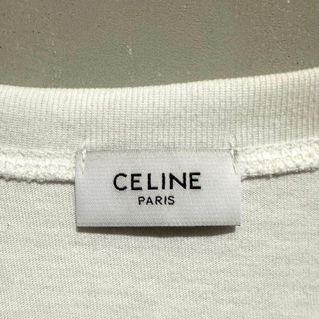 CELINE ホワイト ロゴTシャツ