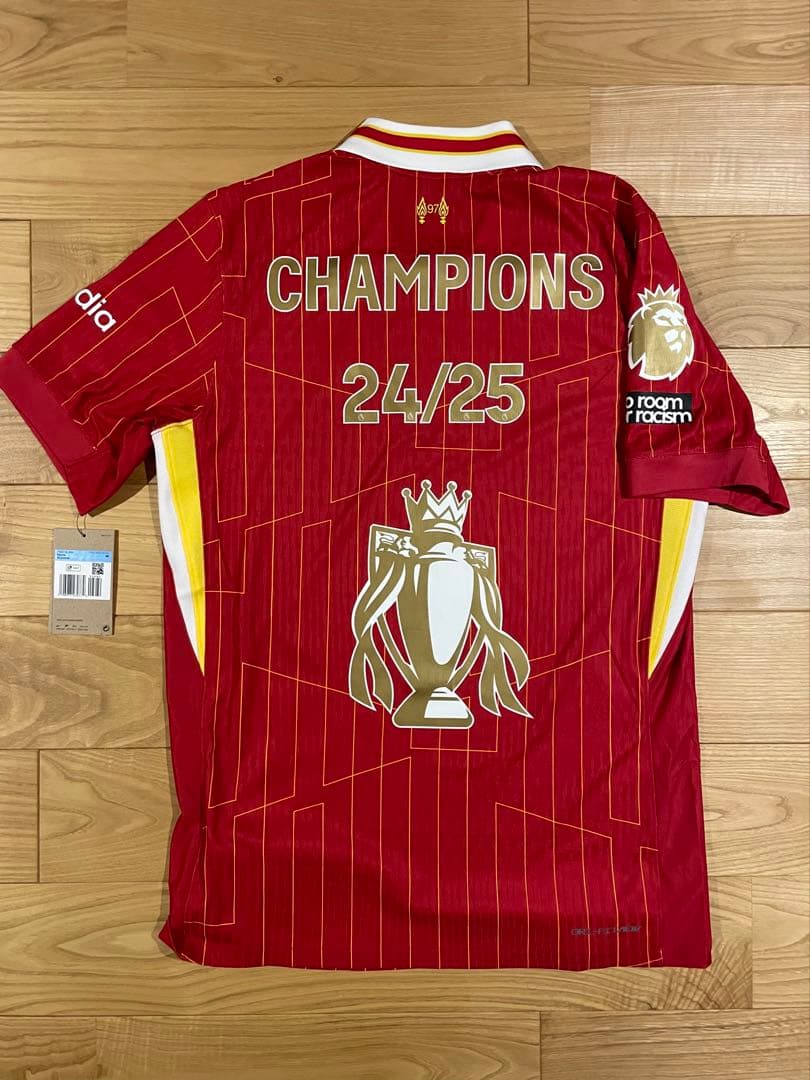 リヴァプール24-25 オーセンティック正規品　プレミアチャンピオン仕様