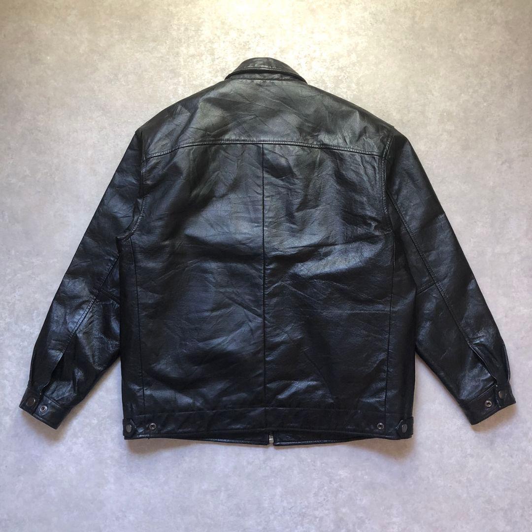 90sヴィンテージ レザーハリントンジャケット ボアライナー完備 2WAY仕様