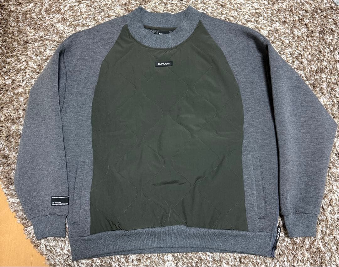 ラフロッグ　モックネック　プルオーバー M グレー