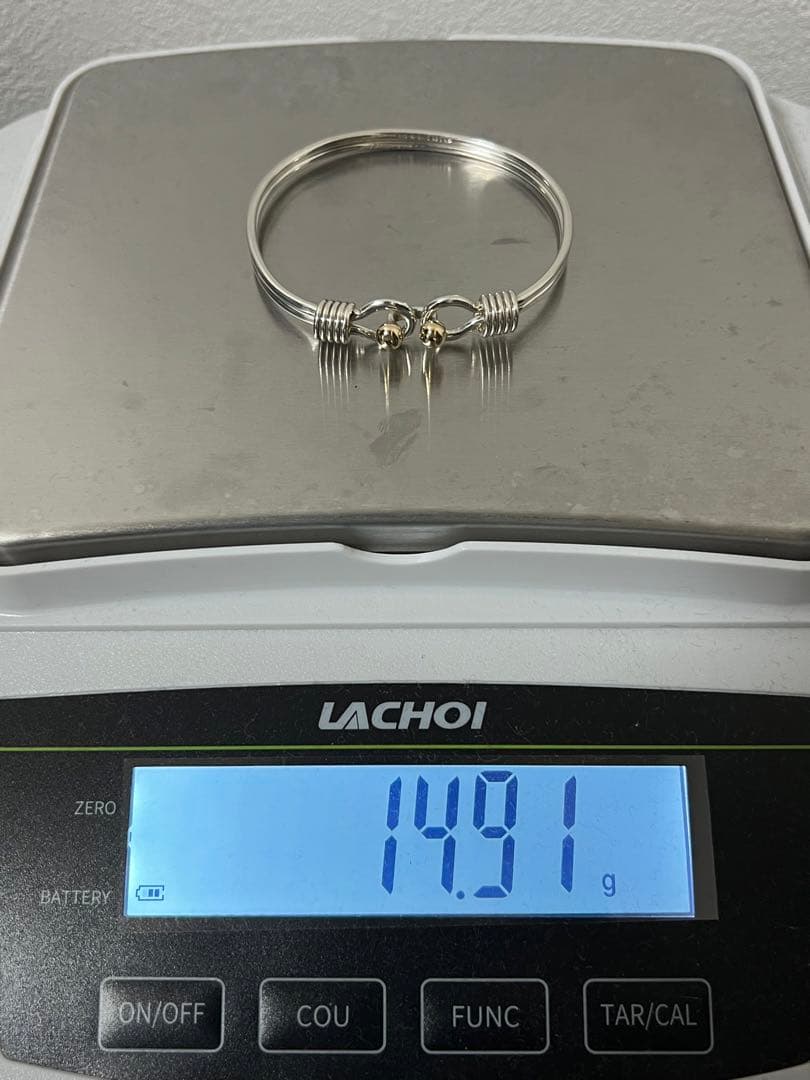 ティファニー TIFFANY ダブルフックアンドアイ バングル 14K コンビ