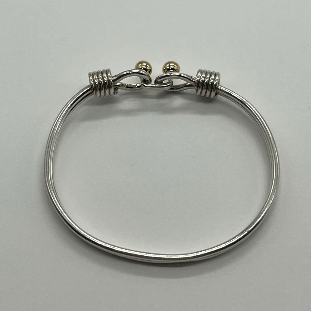 ティファニー TIFFANY ダブルフックアンドアイ バングル 14K コンビ