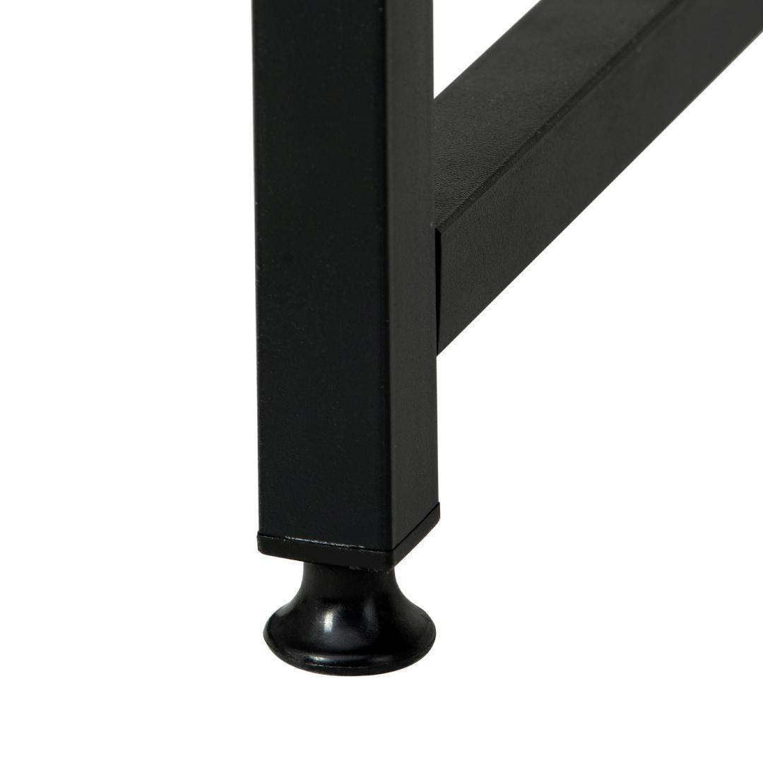 【ホワイト】パソコンデスク キャスター付きで移動可能ラック付き