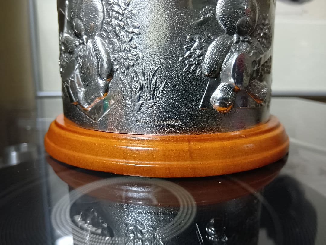 SELANGOR　ピューター　ウッド　テディベア　オルゴール