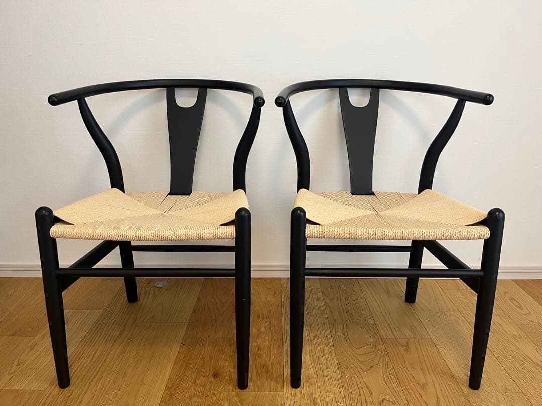 【2脚セット】カールハンセン&サン Yチェア リプロダクト ブラック