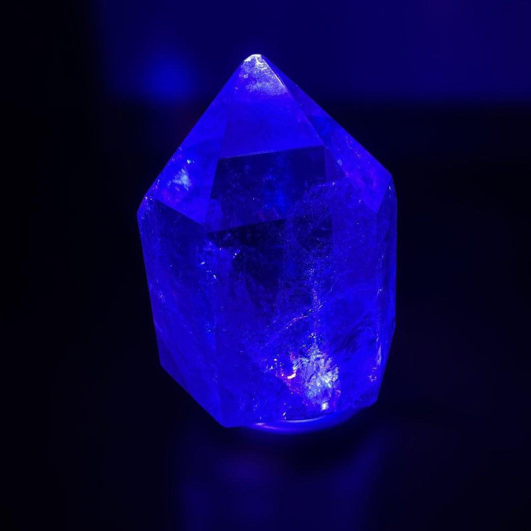 天然石/六角柱/水晶/台座付