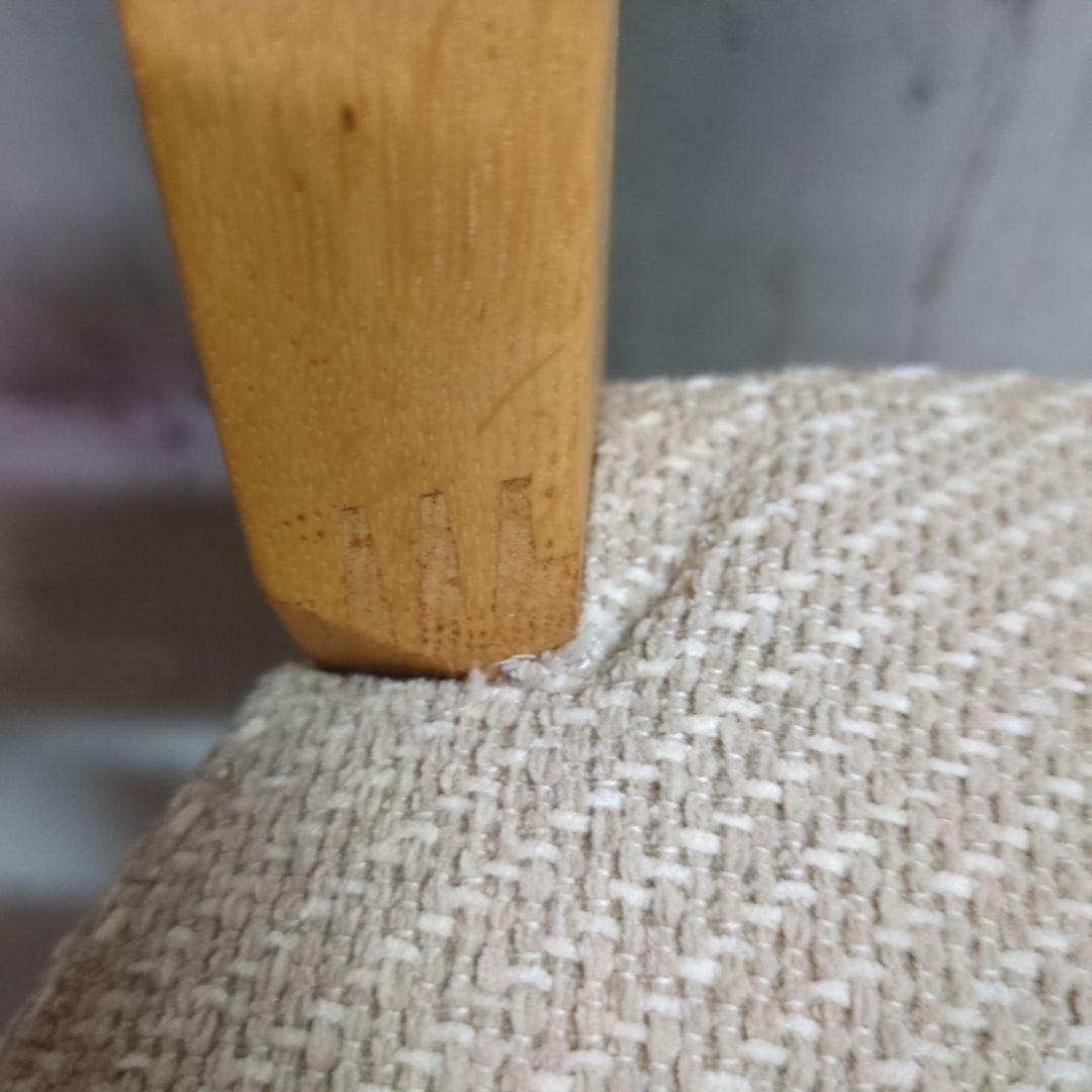 美品 定価8万 カリモク◆ アームチェア ピュアオーク ファブリック ダイニング