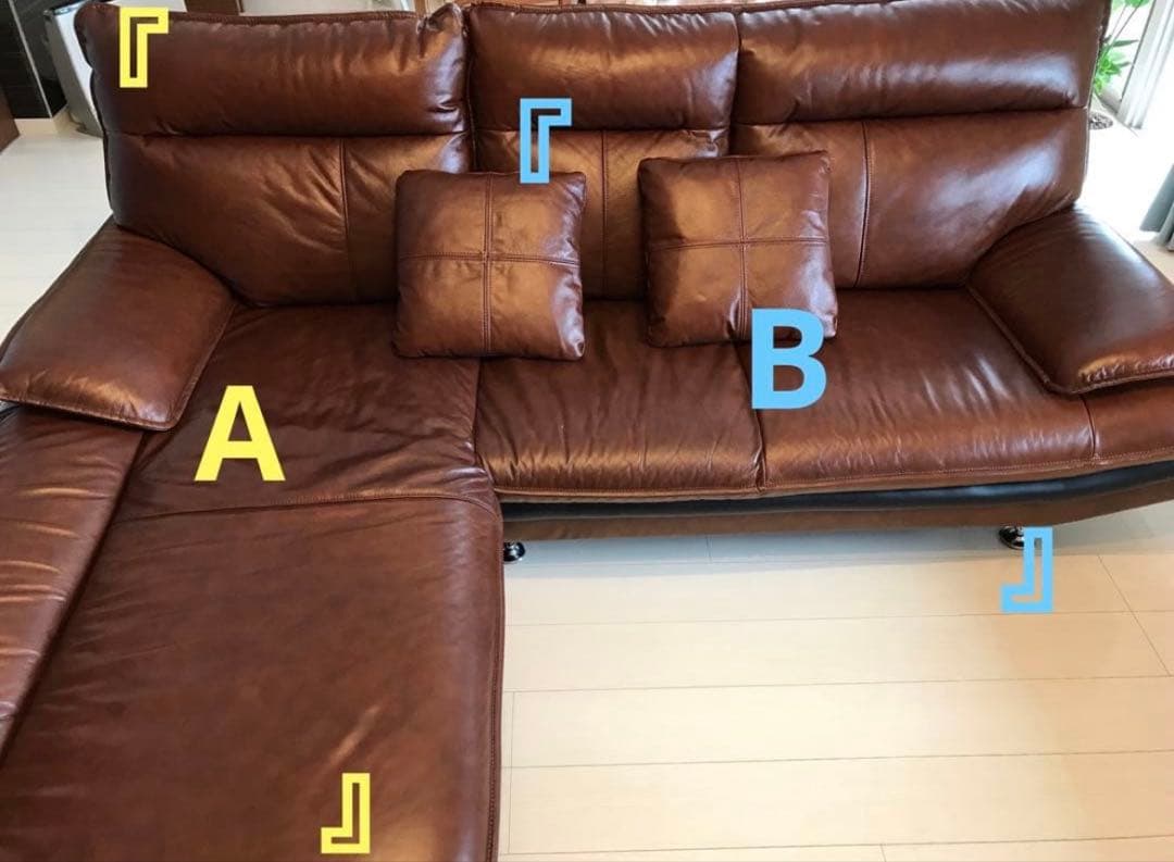 『A』マナカーサ　右カウチソファ　カウチ部分（2個口）