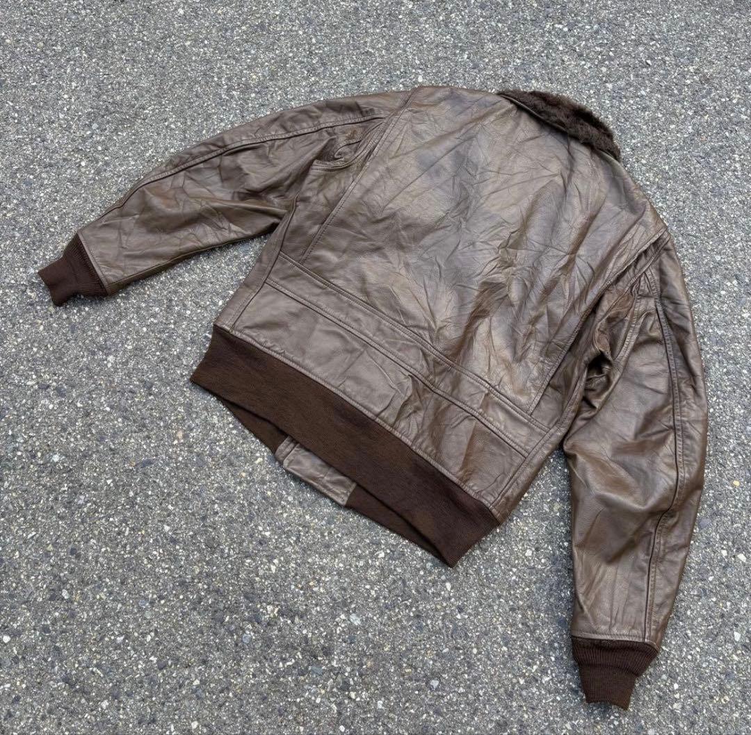 実物 サイズ44G-1 USN レザージャケット フライトジャケット MA-1