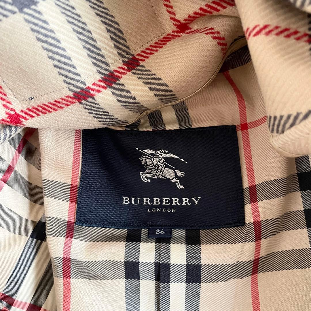 極美品　バーバリーロンドン　トレンチコート　2way　チェック　ハニーベージュ