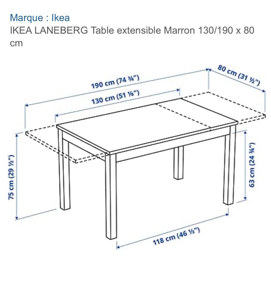 IKEA　LANEBERG レインベリ　エクステンション （伸長式）テーブル
