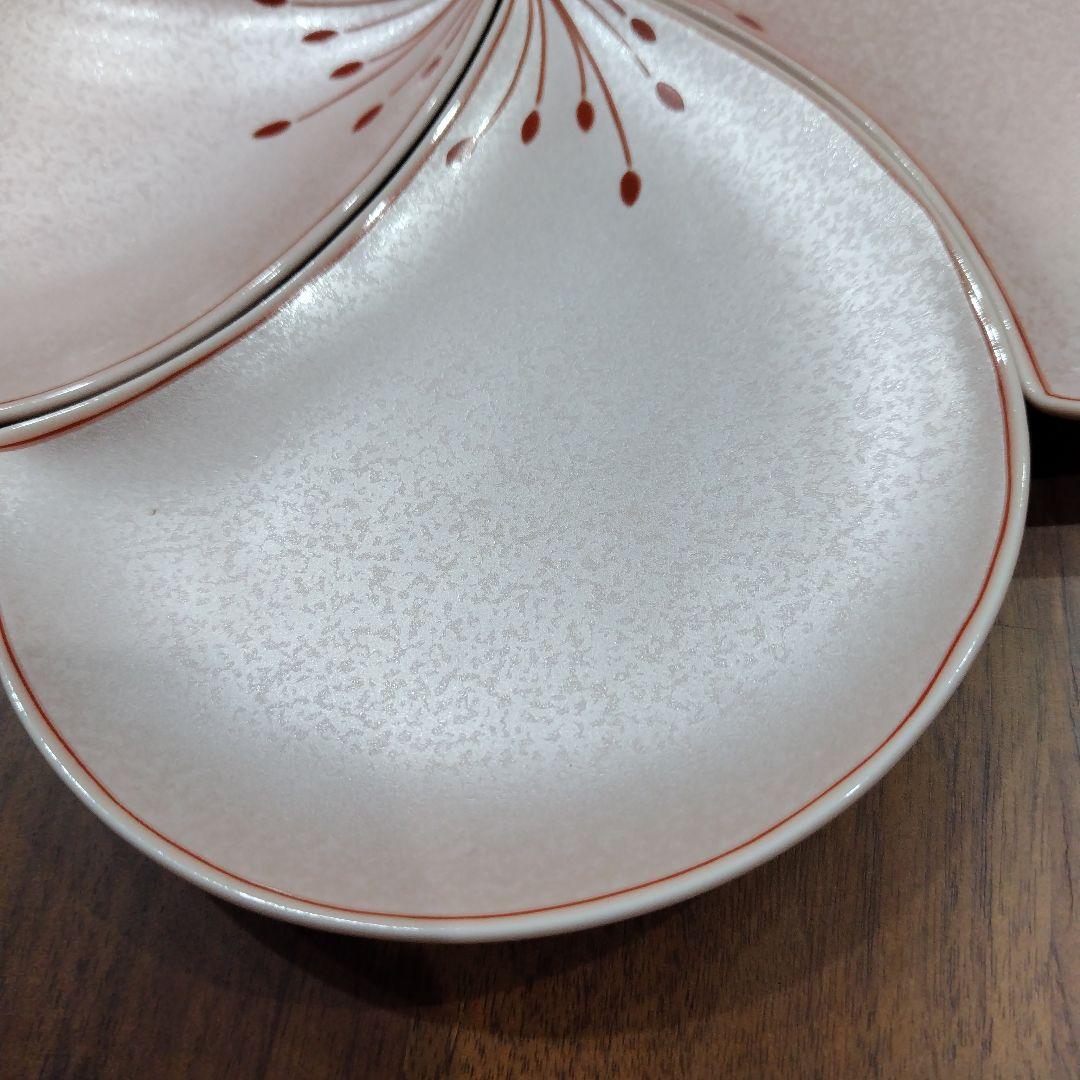 幸楽窯 梅 白 ピンク 銘々皿 ５枚セット 小皿 made in Japan