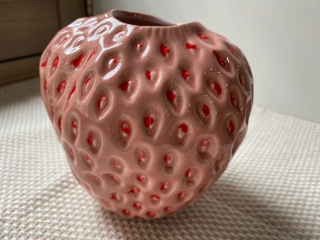 花瓶・フラワースタンド [DES POTS] FRUITS VASE strawberry pink S