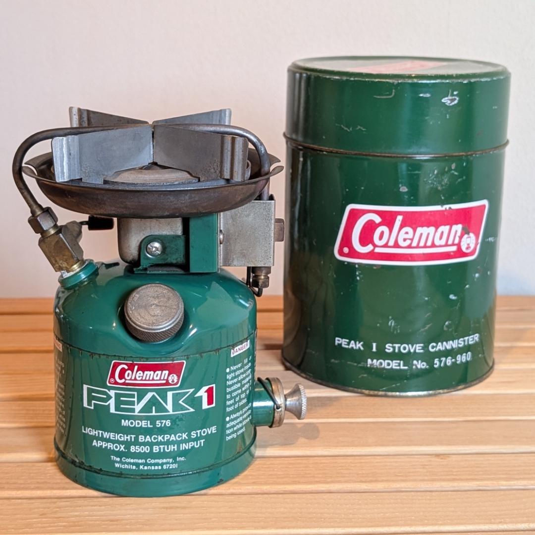 ビンテージ Coleman PEAK 1 ピークワン MODEL 576 収納缶