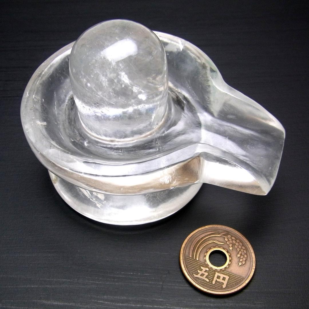 ネパール ガネーシュヒマール産 ヒマラヤン水晶製 シバリンガム 185g